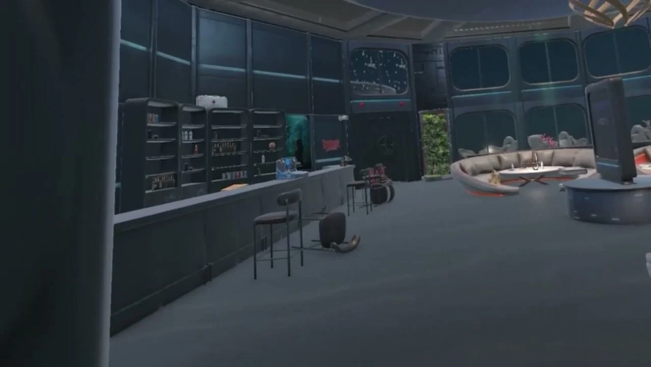 AROS common room built from the selected underwater-habitat scenario