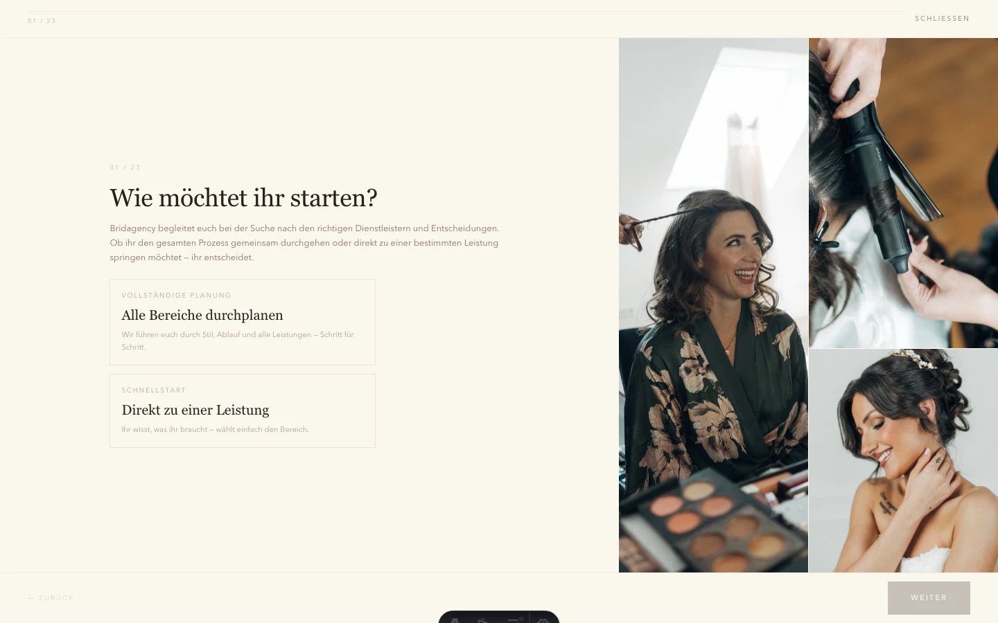 Static Bridagency planning interface