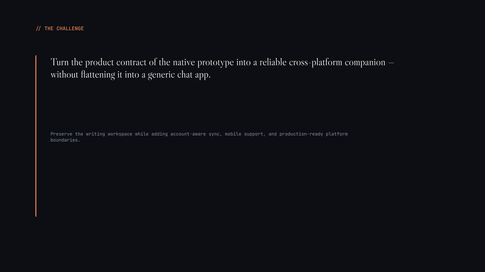 Deck slide — the challenge behind the cross-platform rebuild